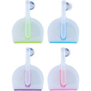 CONJUNTO PÁ DE LIXO E ESCOVA 22CM BRANCO