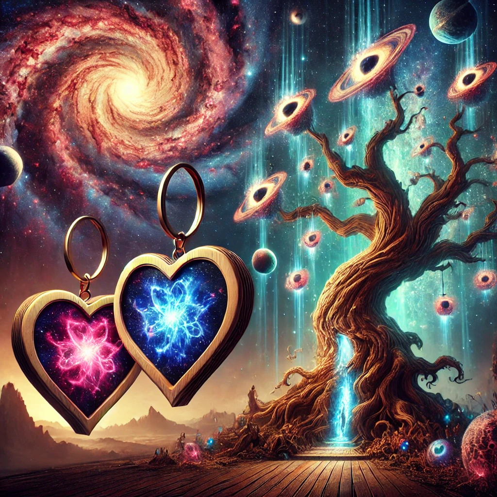 Conjunto de 2 Porta-chaves em MDF formando um coração para sublimação - Image 3