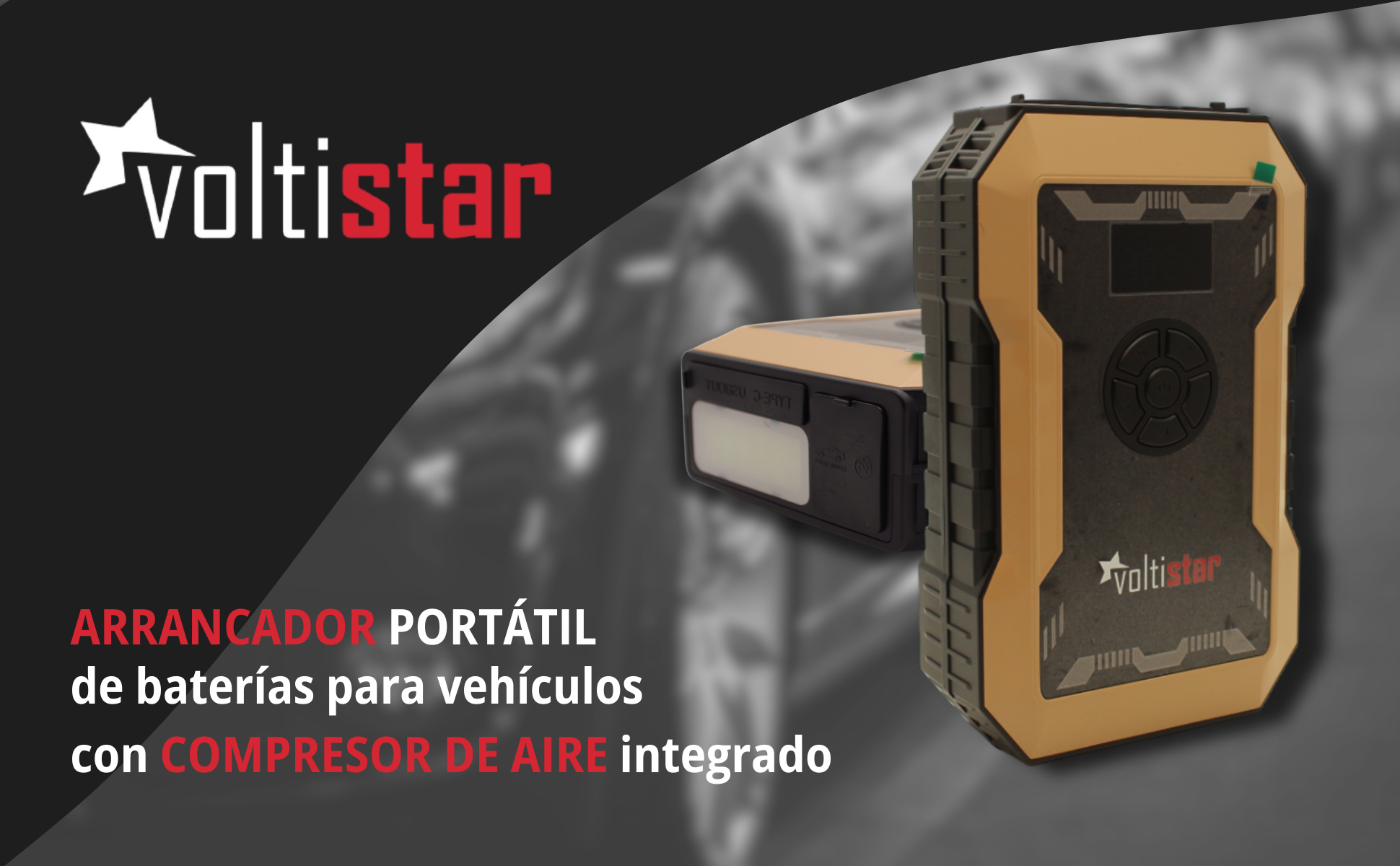 Compressor de ar inteligente de 10000mAh com bateria auxiliar para até 5L de gasolina e 3L de gasóleo - Image 4