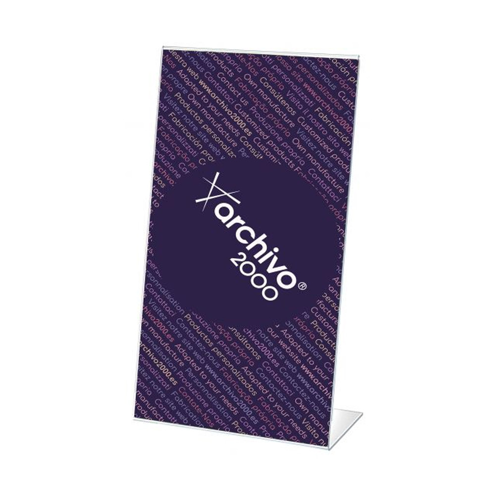 Expositor Suporte Porta Folhetos Acrilico 1/ 3 A4 em L