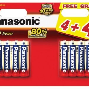Blister 4+4 Pilhas Alcalinas 1,5V LR03 AAA - PANASONIC