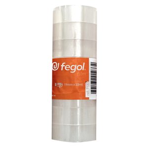 Fita Adesiva Fegol 33m x 19mm Transparente Acordeão Mod.1933