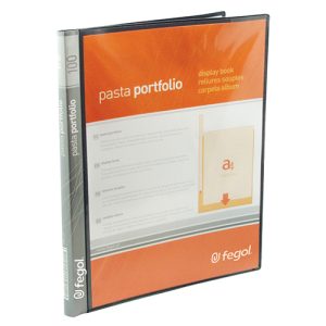 PORTFÓLIO A4 100 BOLSAS FEGOL 73100 PRETO COM CAIXA