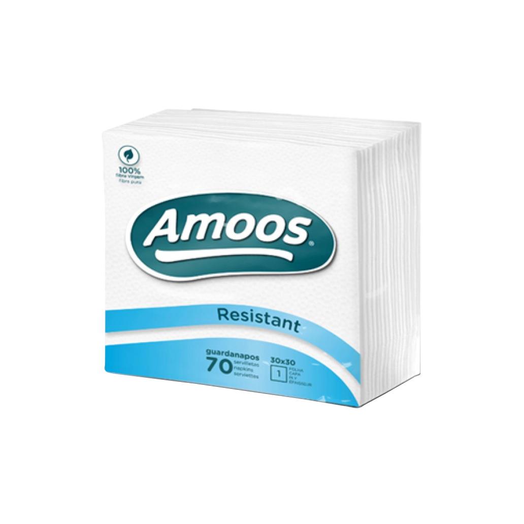 Guardanapos 30x30 1Fl Branco Amoos 70un