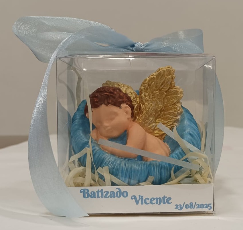 Anjo de gesso Pintado