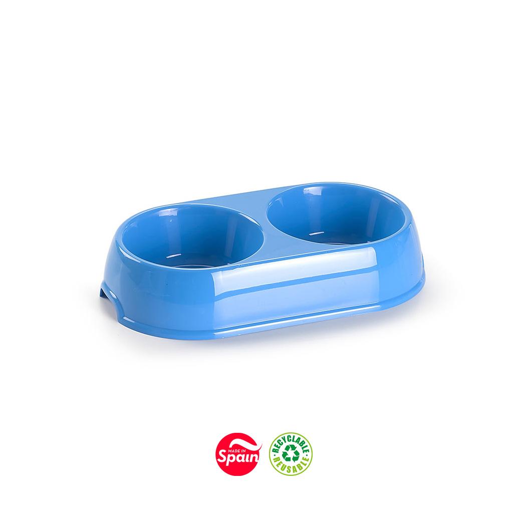 Comedouro Duplo Pequeno para Cão e Gato 25,5x14x5cm - Image 2