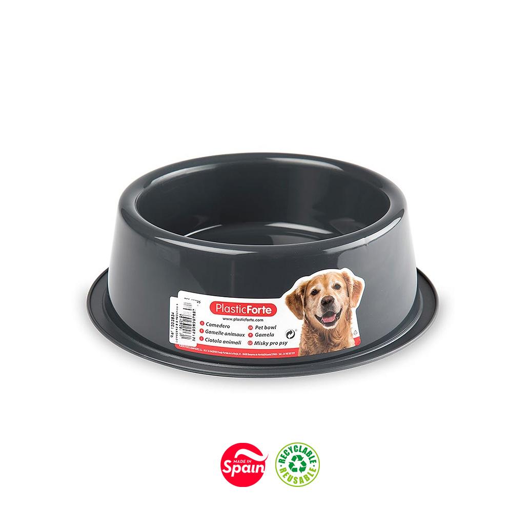 Comedouro Grande para Cão 24,5x24,5x7,5cm Sortido