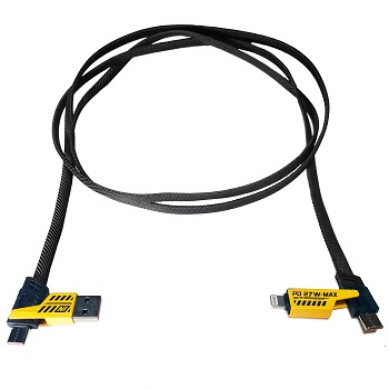 CABO USBA/C PARA LIGHTNING/USBC 1.5M PRETO BRAIDED