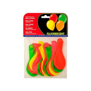 Balões Fluorescentes Cores Sortidas Pack 15un