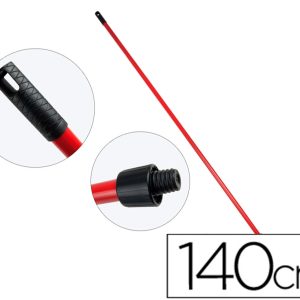 Cabo para vassoura ou esfregona em metal universal com adaptador sp 140 cm.