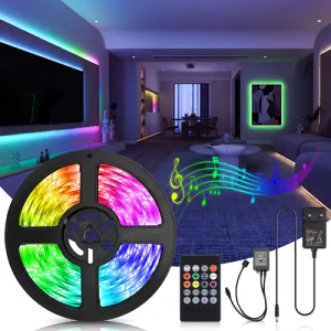 Fita Led RGB 3 Metros Aigostar 3000K c/ Controlo Remoto + Sincronização Musica
