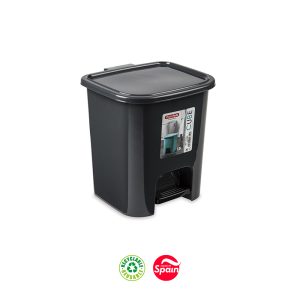 Contentor 07,5L WC Cube Preto com Pedal
