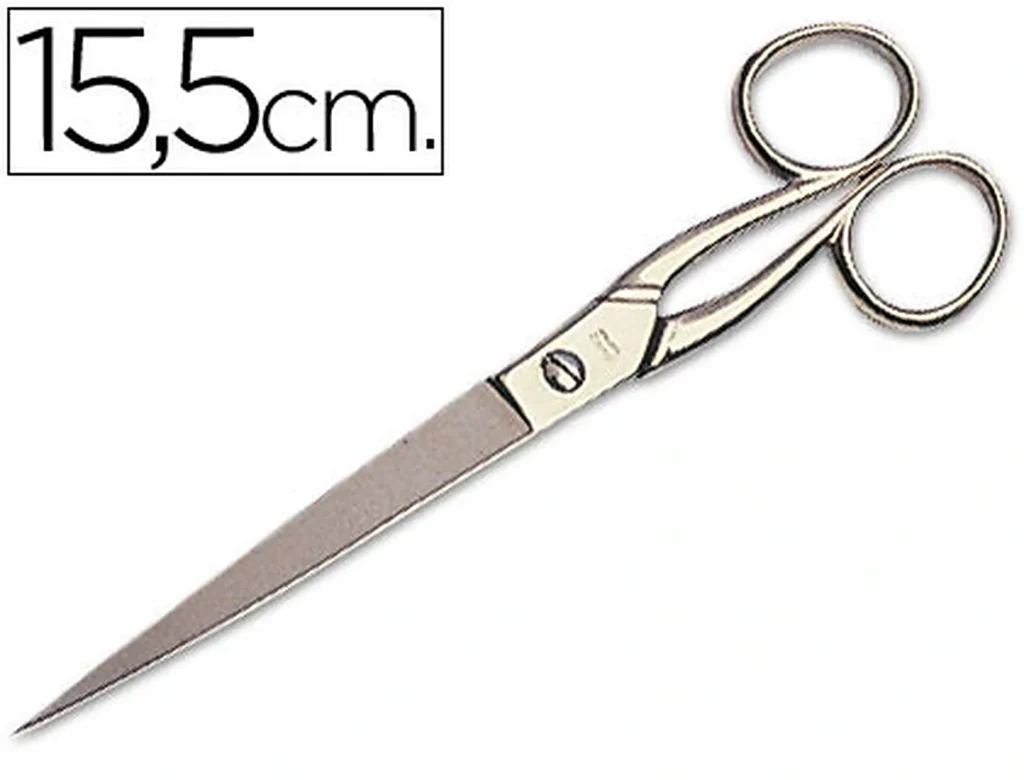 Tesoura para escritorio, em aco inoxidavel 6'' (155 mm).