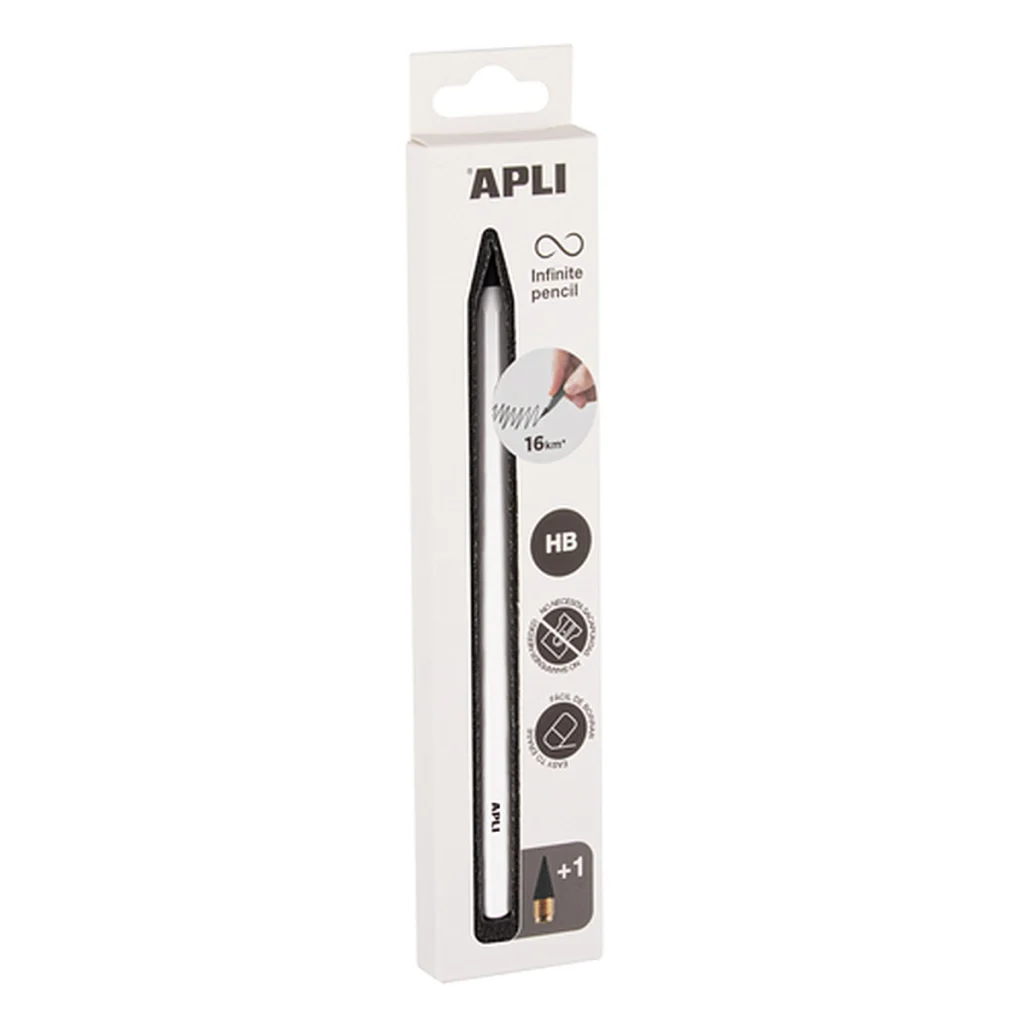 LÁPIS INFINITO APLI HB BRANCO + RECARGA