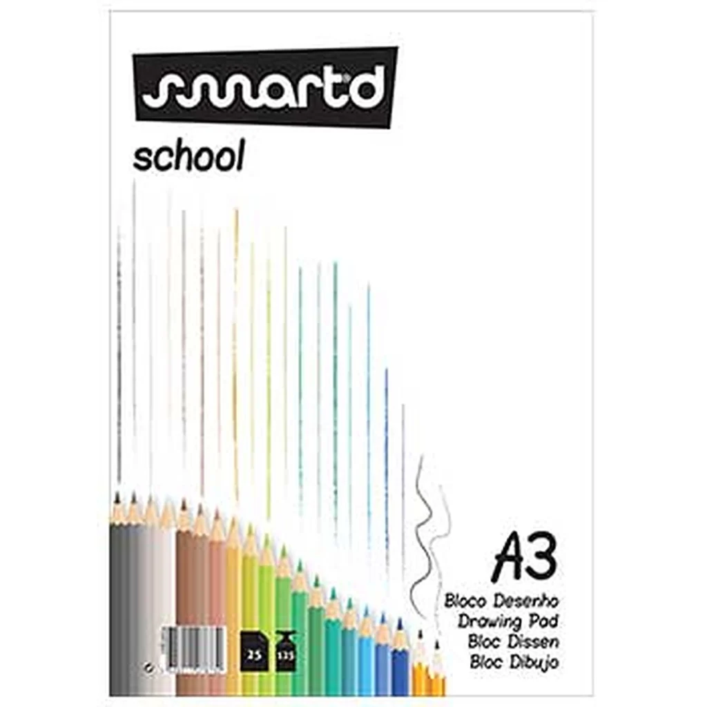 Bloco Desenho A3 125g Colado SmartD 25Fls