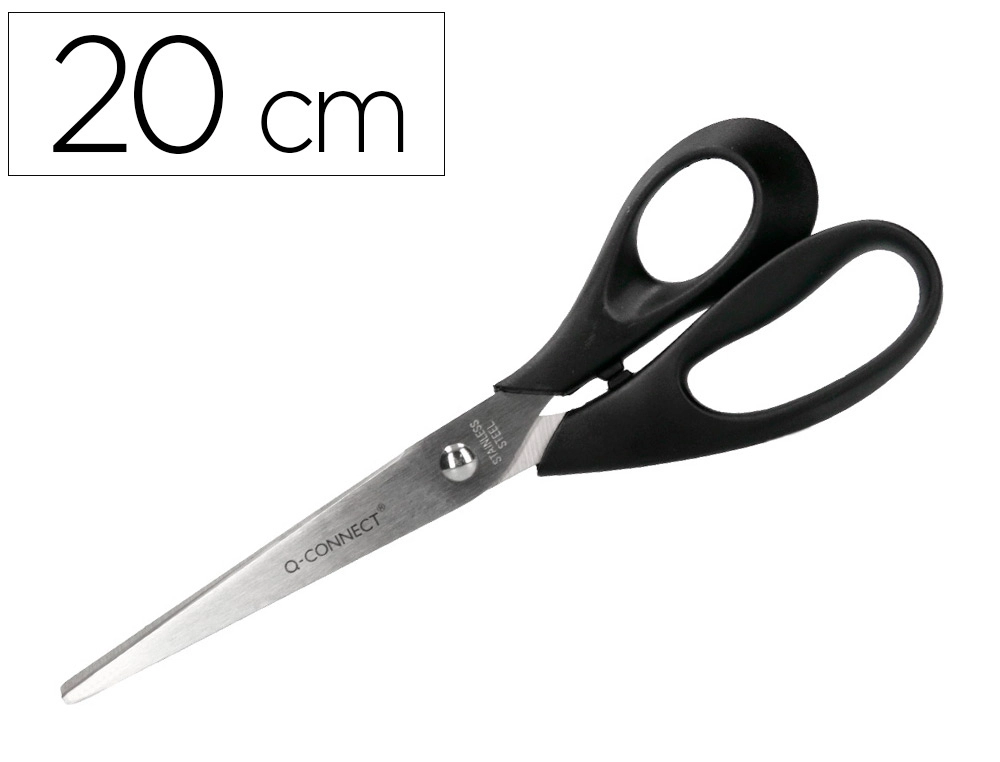 Tesoura para escritorio q-connect blister 1- 8'' ( 200 mm).