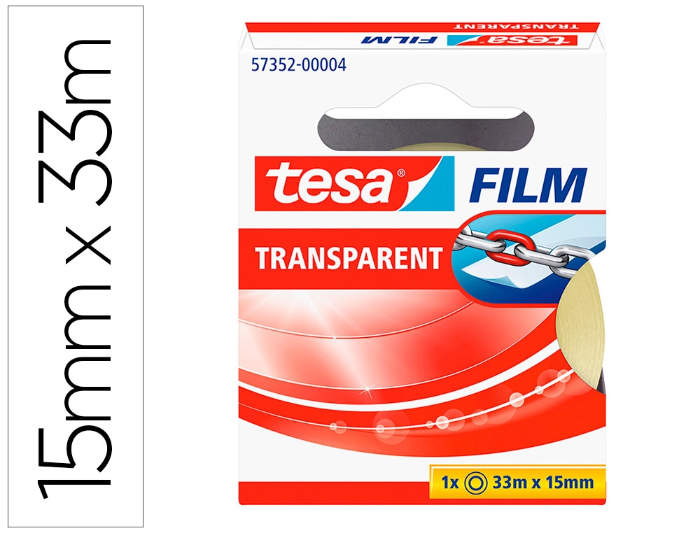 Fita adesiva tesa practic 33 mt x 15 mm.