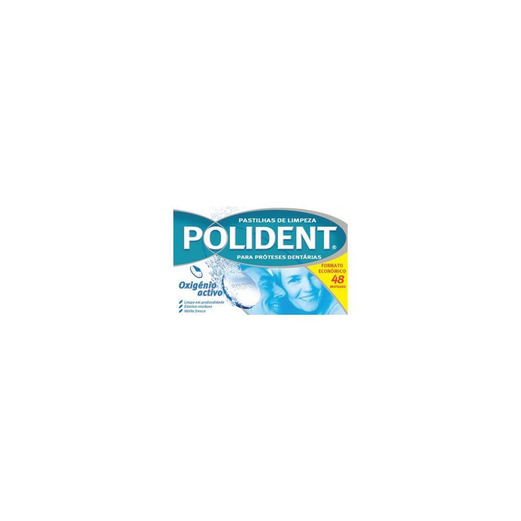 Pastilhas de Limpeza POLIDENT Próteses Dentárias 48un - Image 2