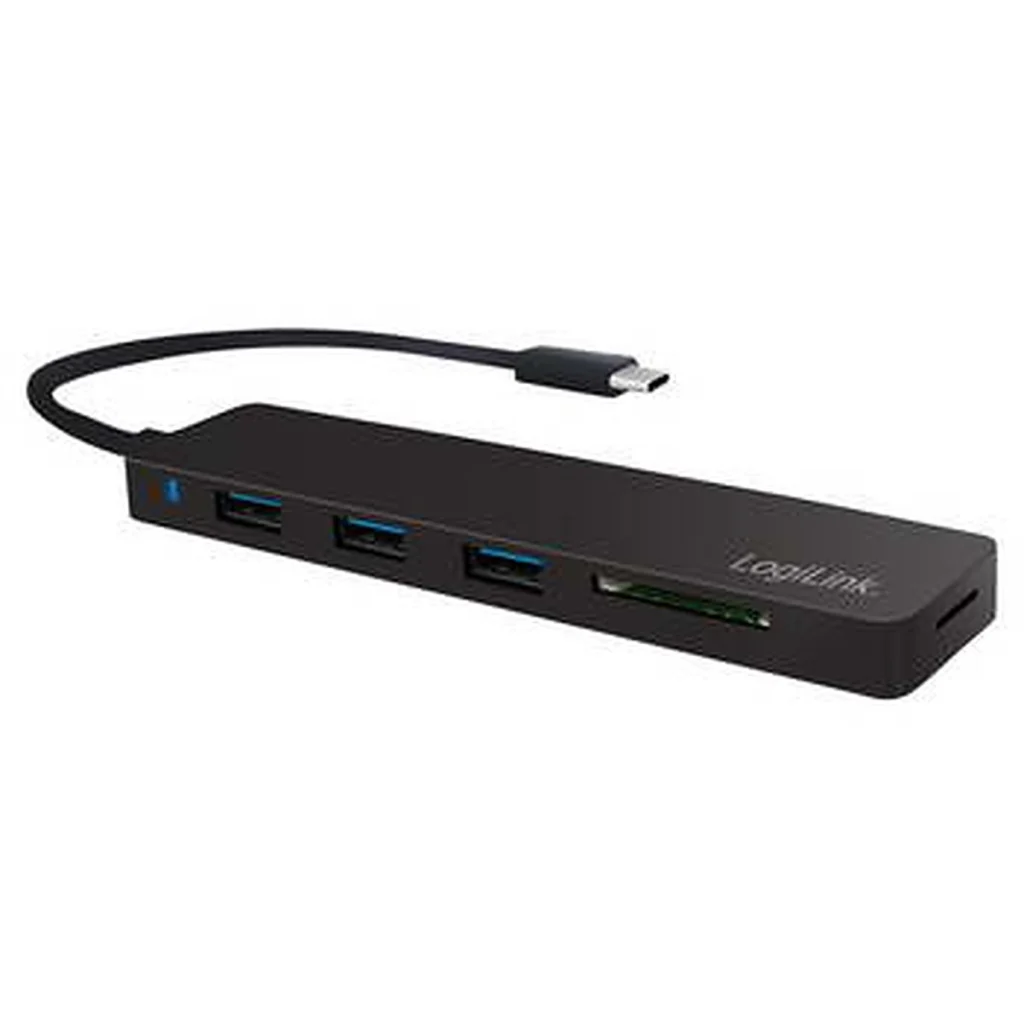 HUB USB ULTRA SLIM 3.2 GEN1 X 1 USB-C 3X USB-A + CARD READ