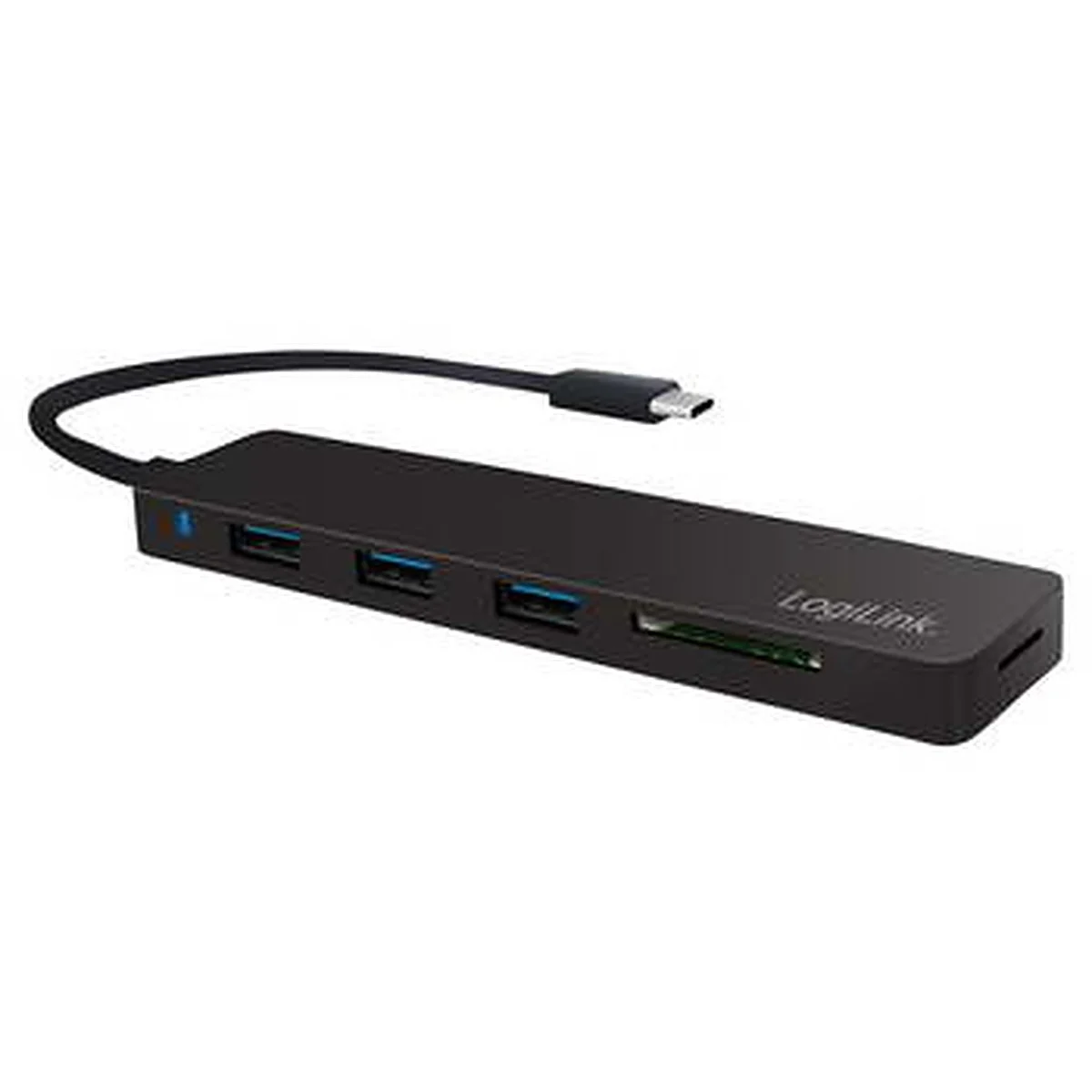 HUB USB ULTRA SLIM 3.2 GEN1 X 1 USB-C 3X USB-A + CARD READ