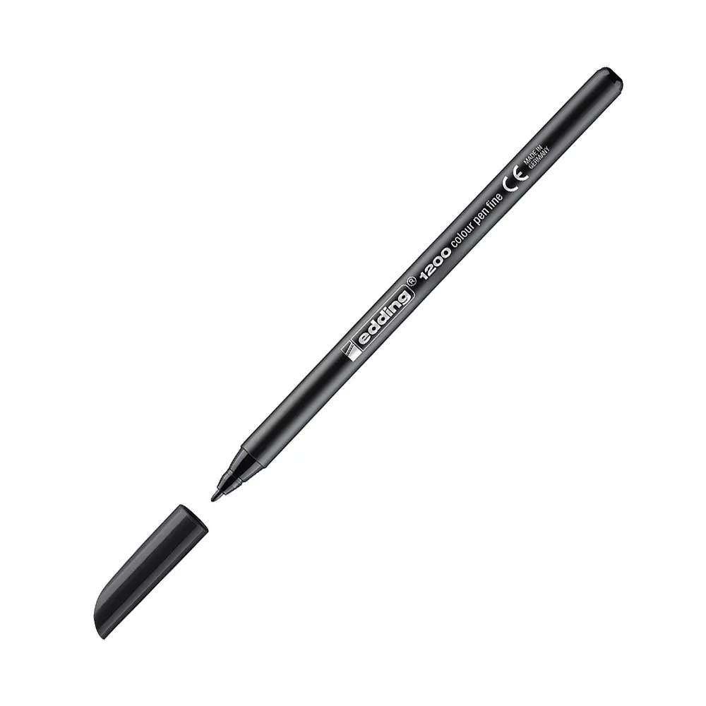 Marcador Médio Edding 1200 1mm Preto 1un
