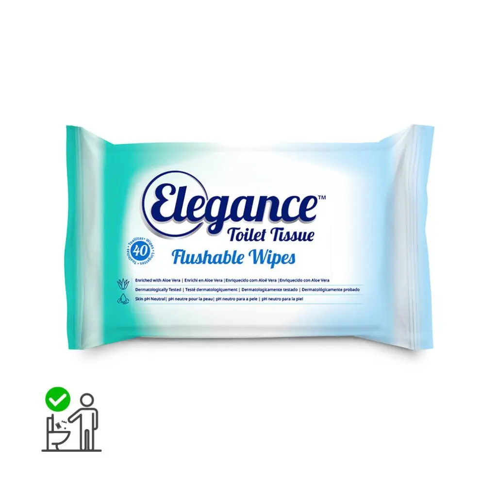 Papel Higiénico Húmido (Toalhete) Elegance Perfumado 40un